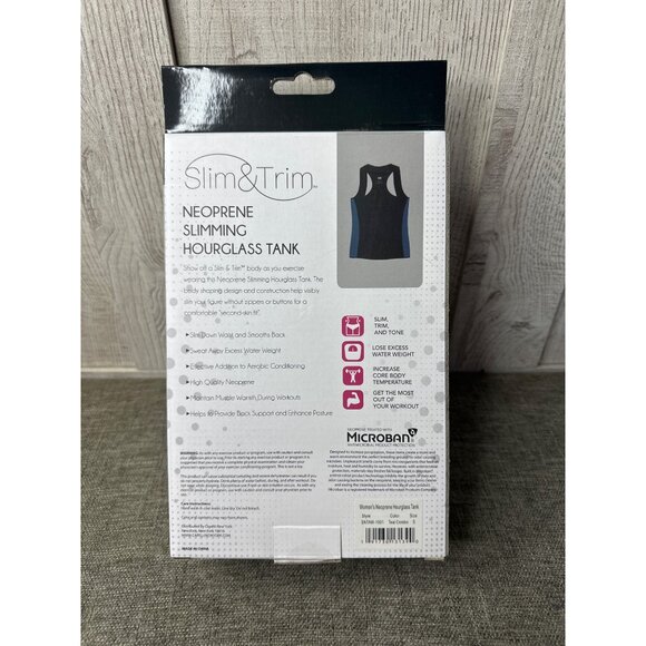Slim & Trim Neoprene Slimming Hourglass Tank Top Women Size Small Exercise - Picture 2 of 3